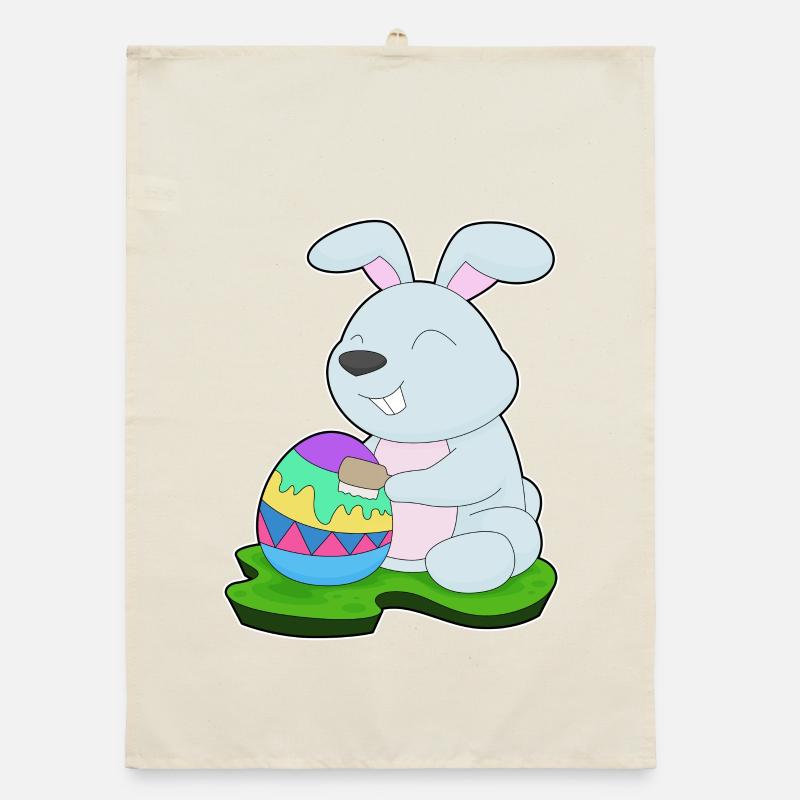 Bunny Easter Easter Egg Organic dish towel
