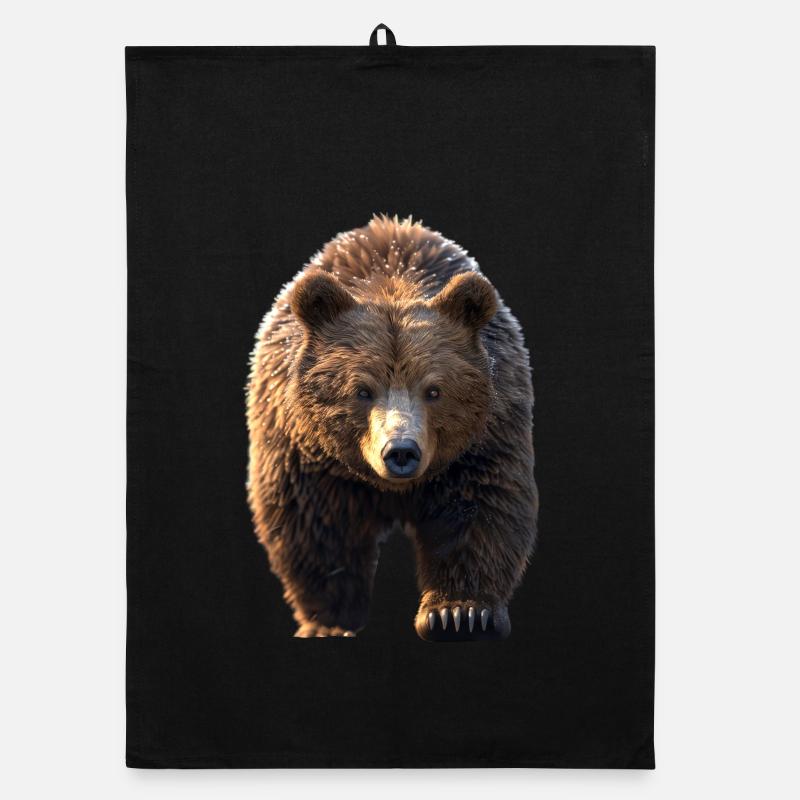 Braunbär Grizzly Bär Bärenbrüder Papa Wilde Bären Organic Geschirrtuch
