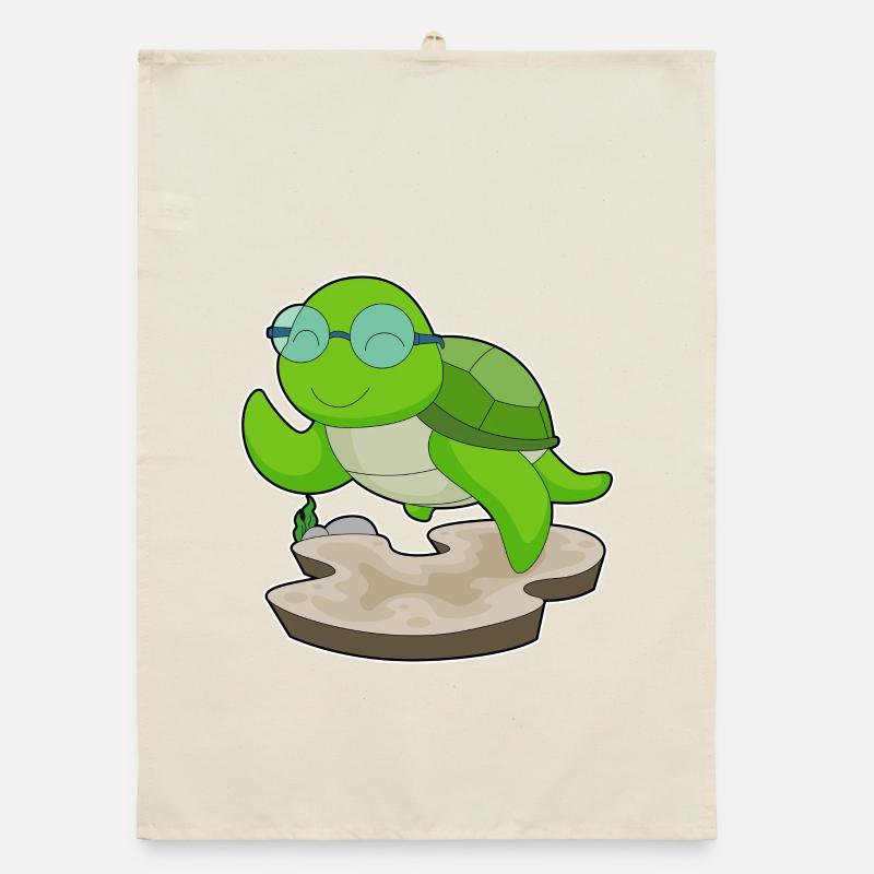 Turtle Glasses Organic dish towel
