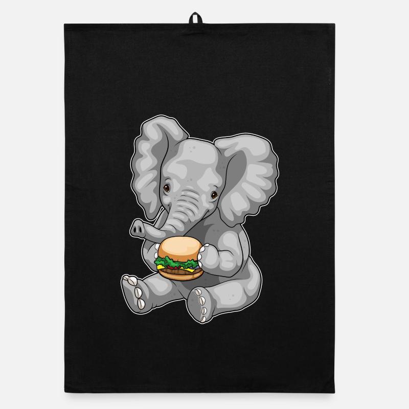 Cheeseburger éléphant Torchon bio