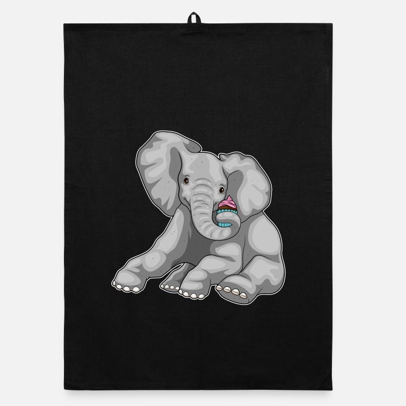 Cupcake éléphant Torchon bio