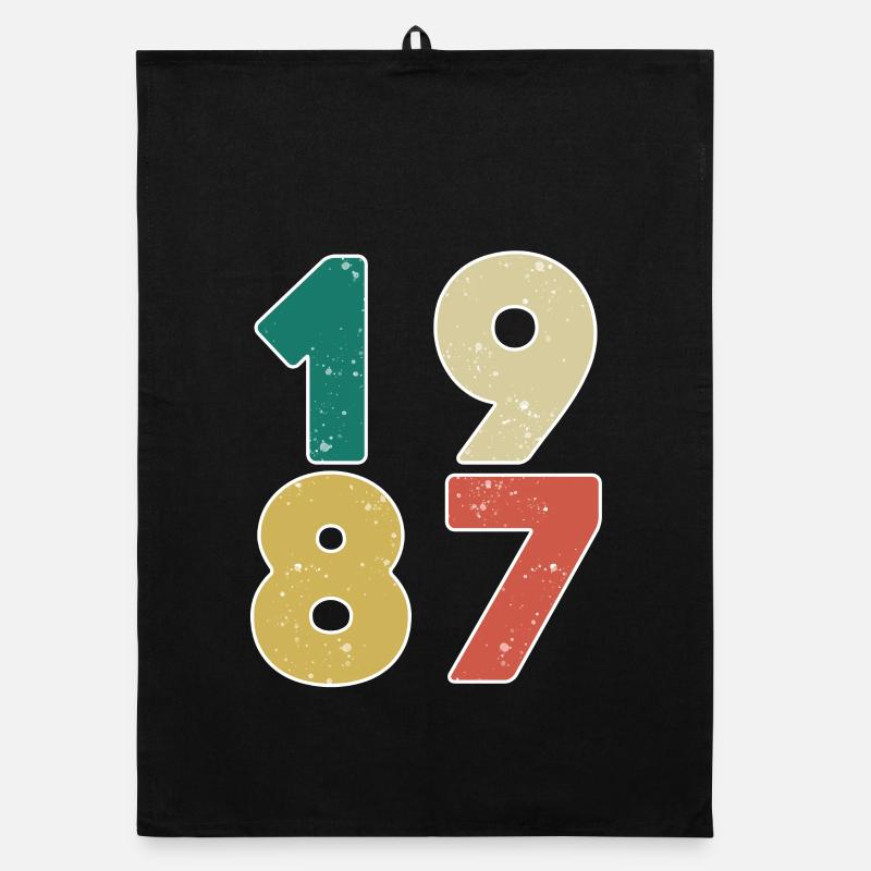 1987 - Né en 1987 - Construit en 1987 Torchon bio
