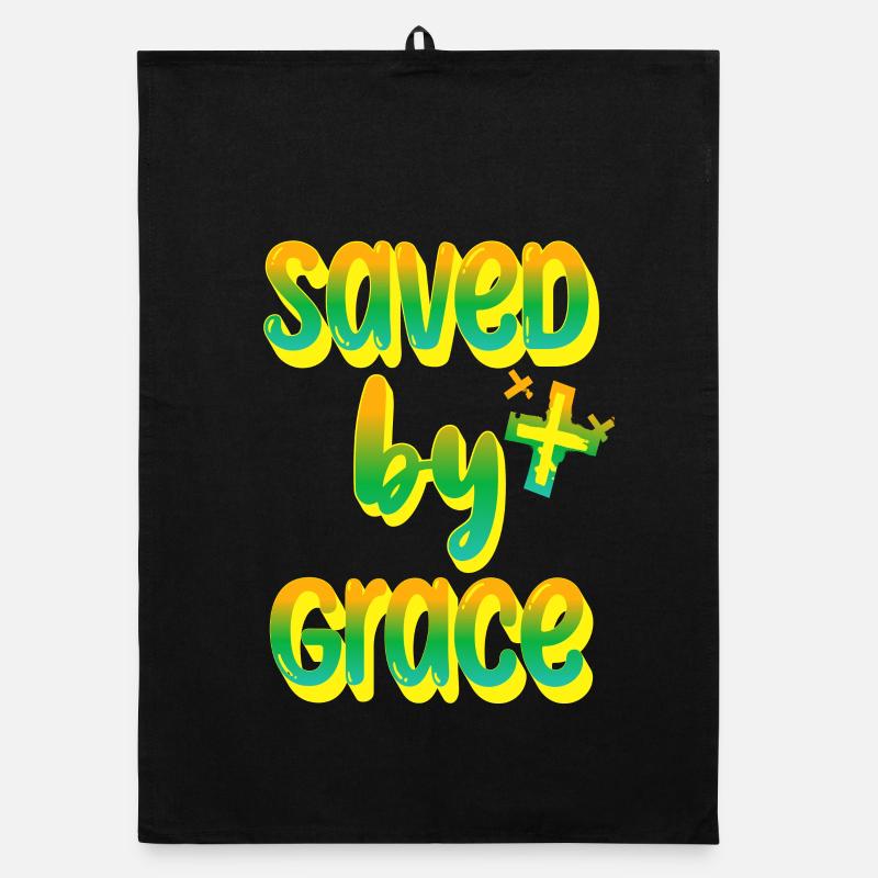 Message joyeux dans la conception de l’arc-en-ciel Torchon bio