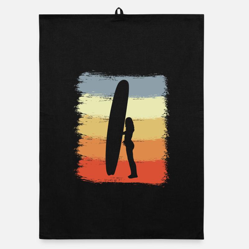 Surfeur Rétro Torchon bio