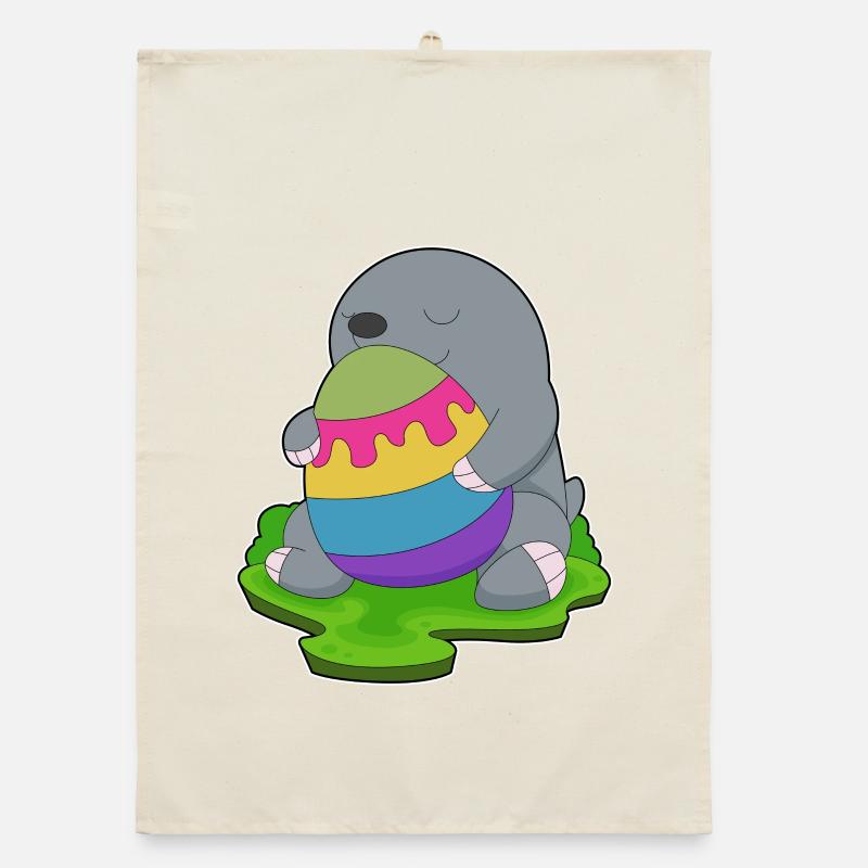 Mole Easter Easter Egg Organic dish towel
