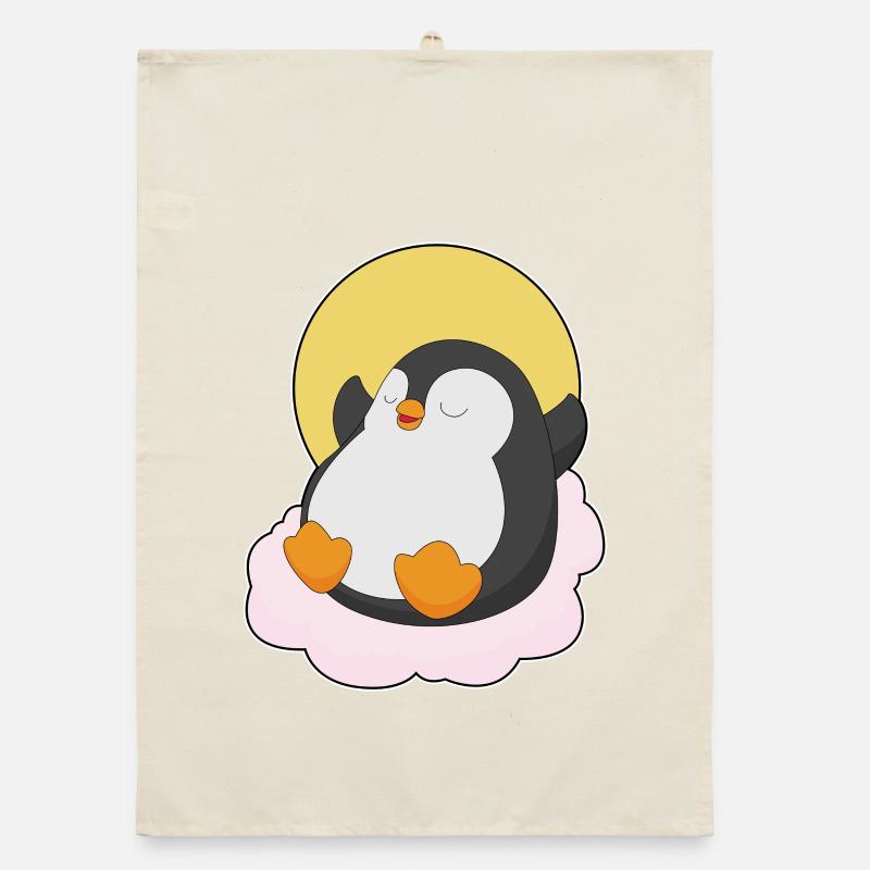 Nuages de pingouins Torchon bio