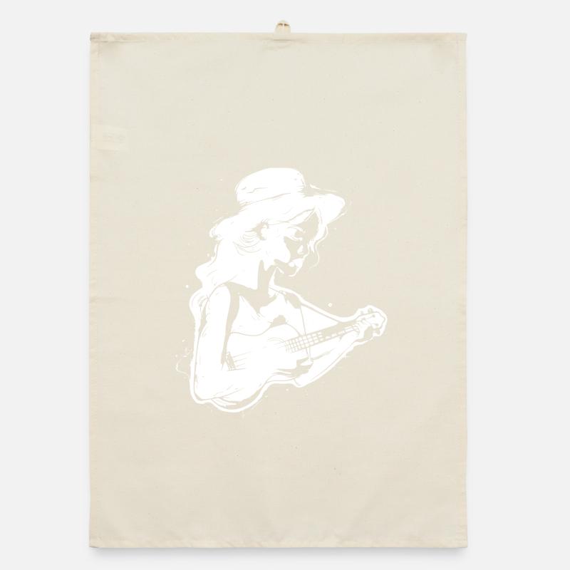 Ukulele Lover Organic dish towel