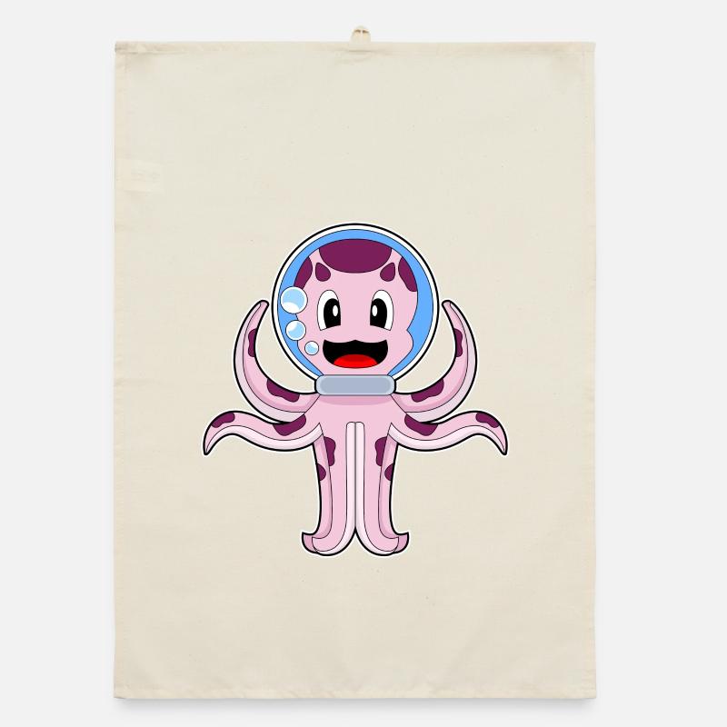 Octopus Aquarium Organic dish towel