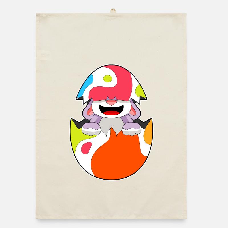 Bunny Easter Easter Egg Organic dish towel