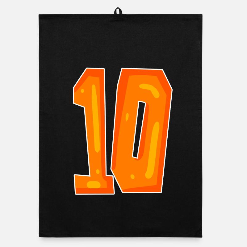 Dix 10 Numéro Orange Torchon bio