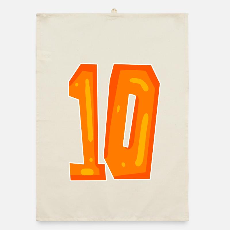 Dix 10 Numéro Orange Torchon bio