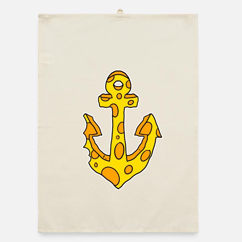 Cheese Anchor Captain Symbol Organic dish towel