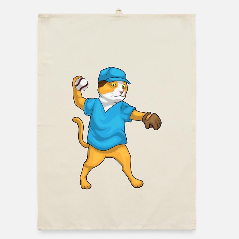 Baseball pour chats Torchon bio