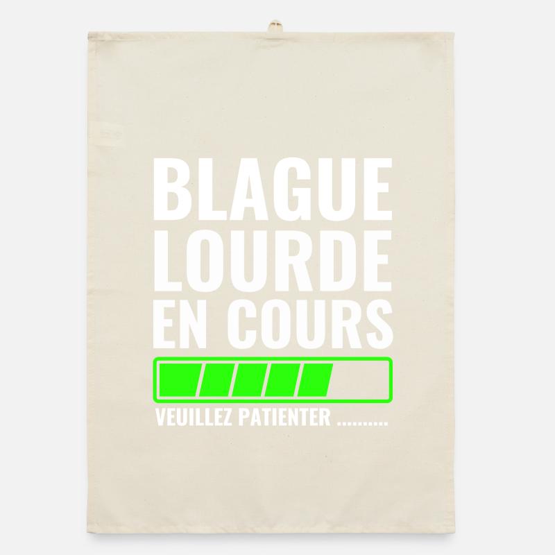 Schwerer Witz in Arbeit, bitte warten Organic Geschirrtuch