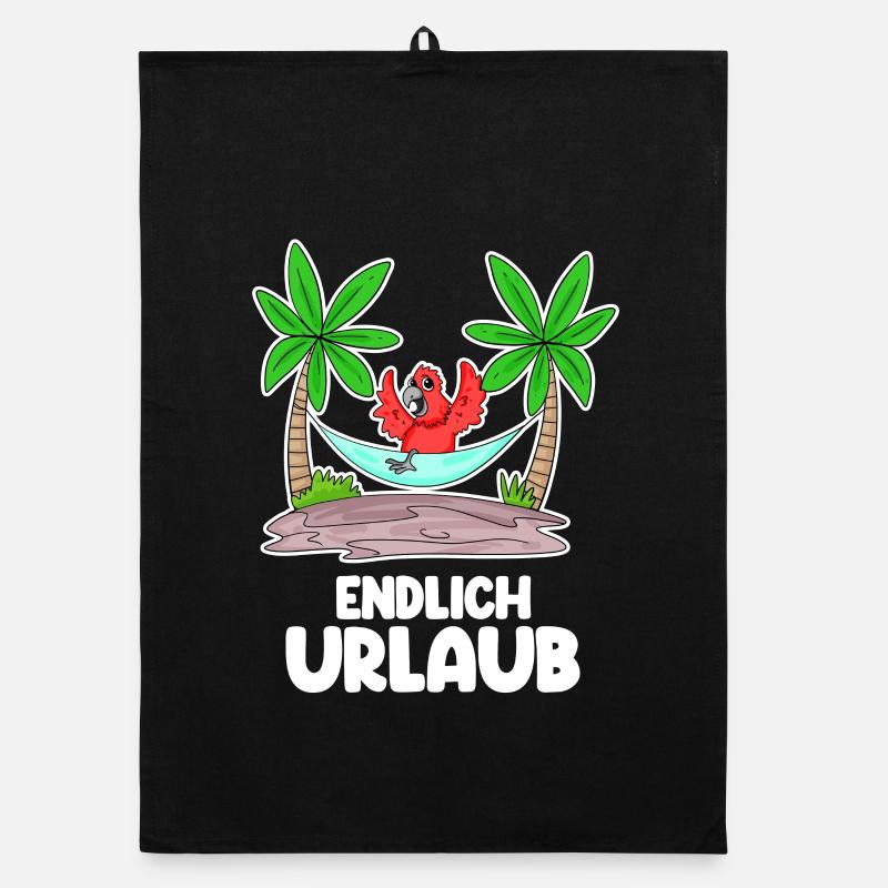 Urlaub Ferien Frei Organic Geschirrtuch