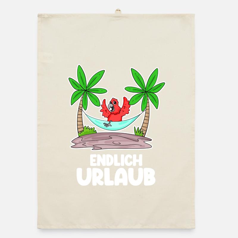 Urlaub Ferien Frei Organic Geschirrtuch