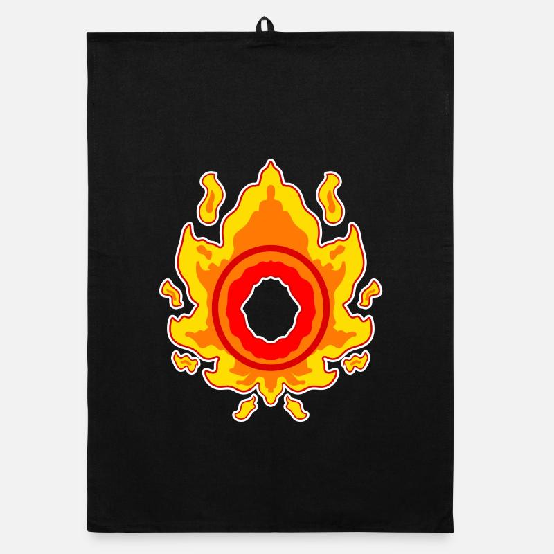 Motif Cercle de Feu Torchon bio