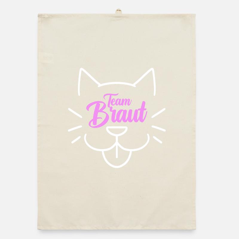 Team Braut Katze Organic Geschirrtuch