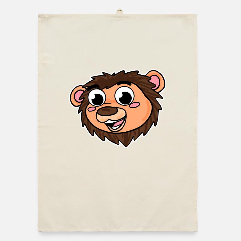 Lion Head Animal Organic dish towel