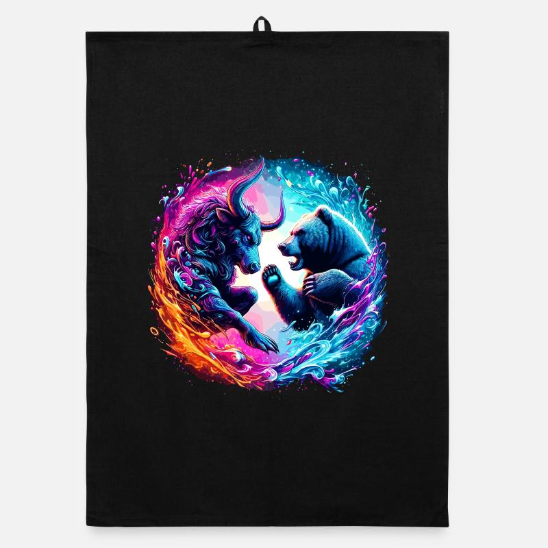 Bull vs Bear Exchange Battle Organic dish towel