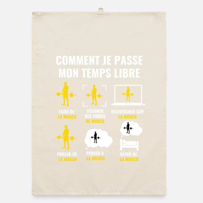 HOW I SPEND MY FREE TIME - strength training Organic dish towel