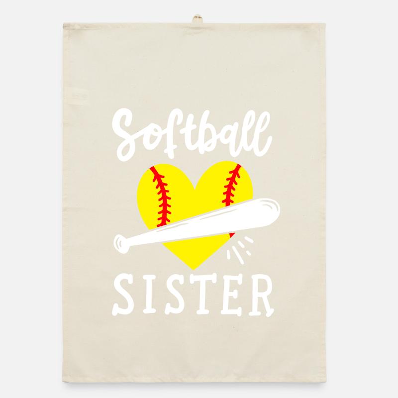Softball Schwester Organic Geschirrtuch