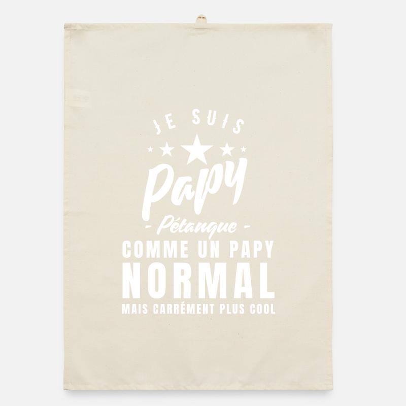 Ich bin ein Petanque-Opa Organic Geschirrtuch