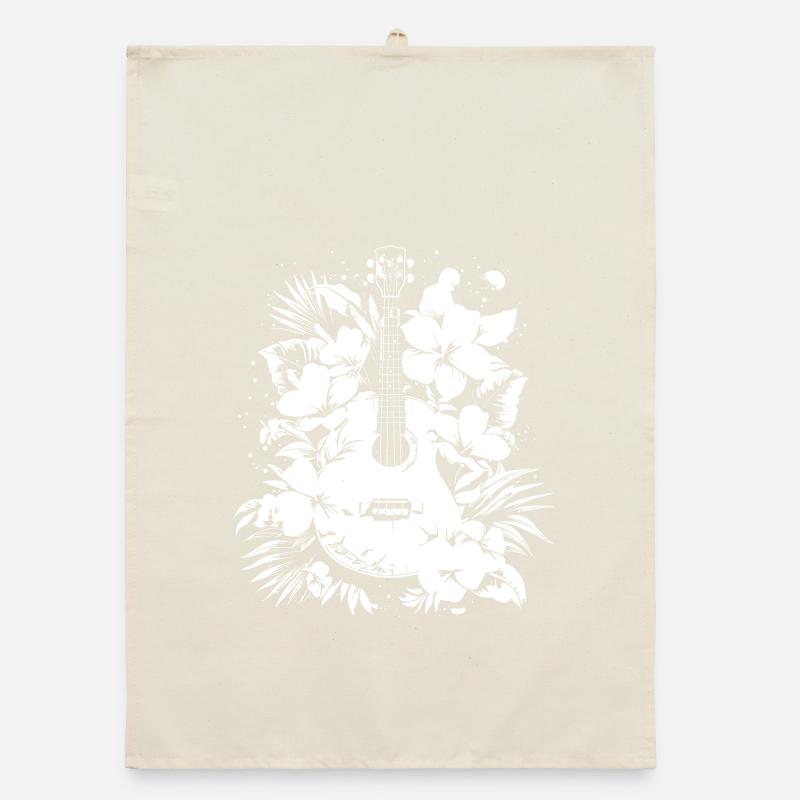 Ukulele Comic Organic dish towel