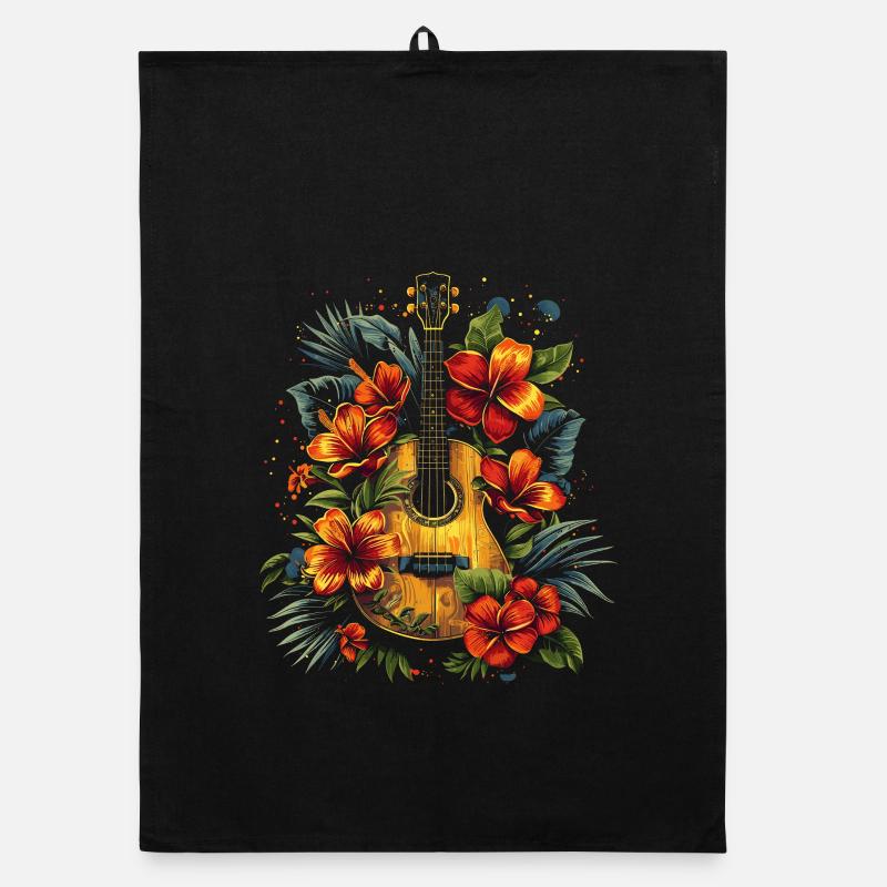 Ukulélé drôle Torchon bio