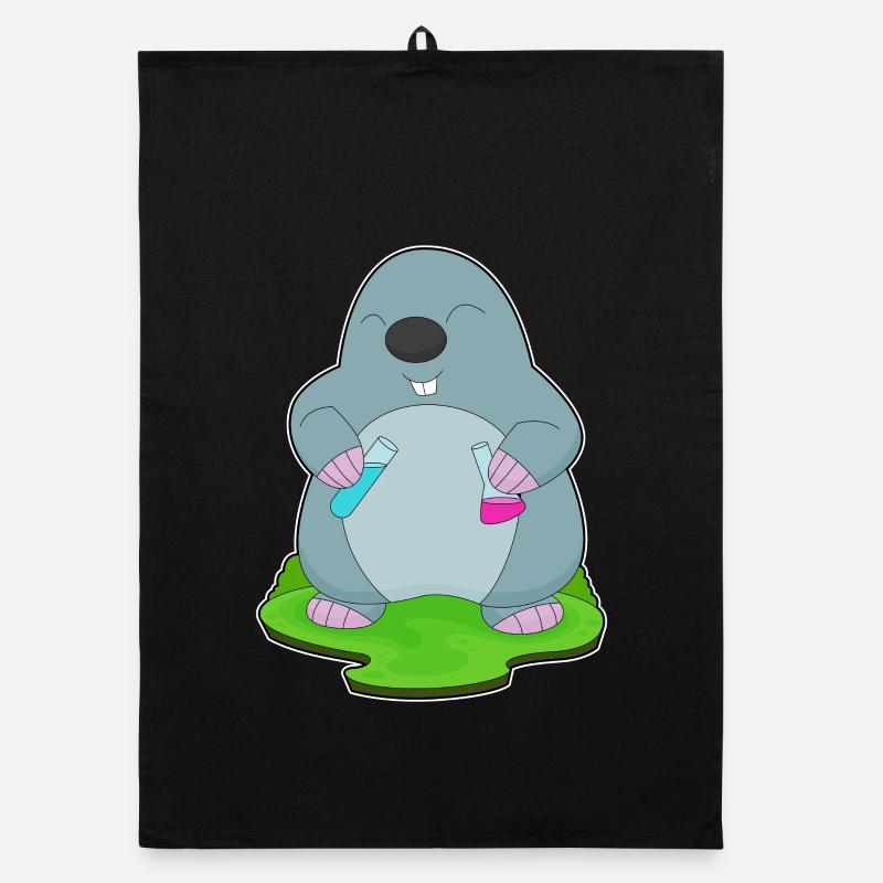 Mole Scientist Test Tube Laboratory Organic dish towel