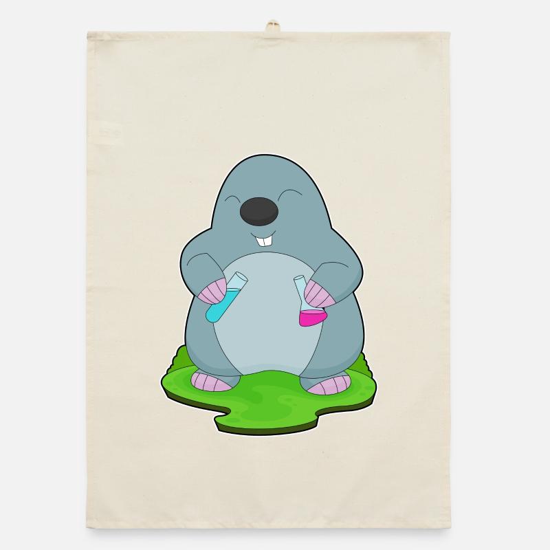 Mole Scientist Test Tube Laboratory Organic dish towel