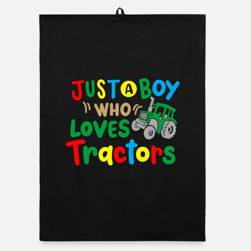 Traktor Traktor-Liebhaber - Organic Geschirrtuch - Schwarz
