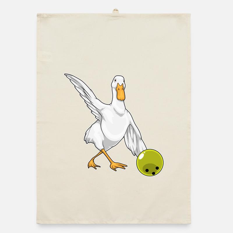 Ente Bowling Bowlingkugel Organic Geschirrtuch