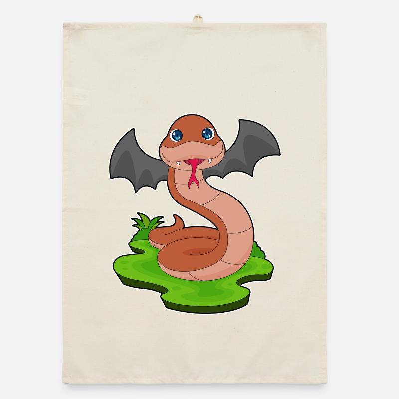 Snake Bat Organic dish towel
