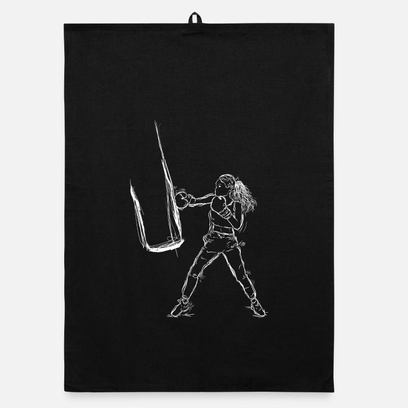 Boxer Sketch Organic dish towel
