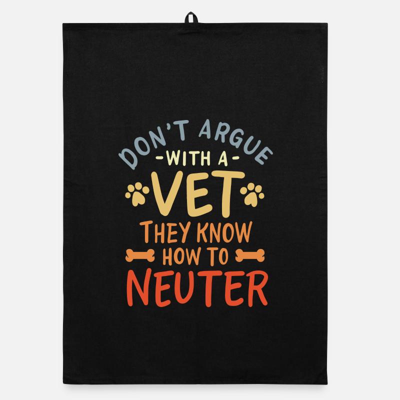 Diskutier nich mit nem Tierarzt Organic Geschirrtuch