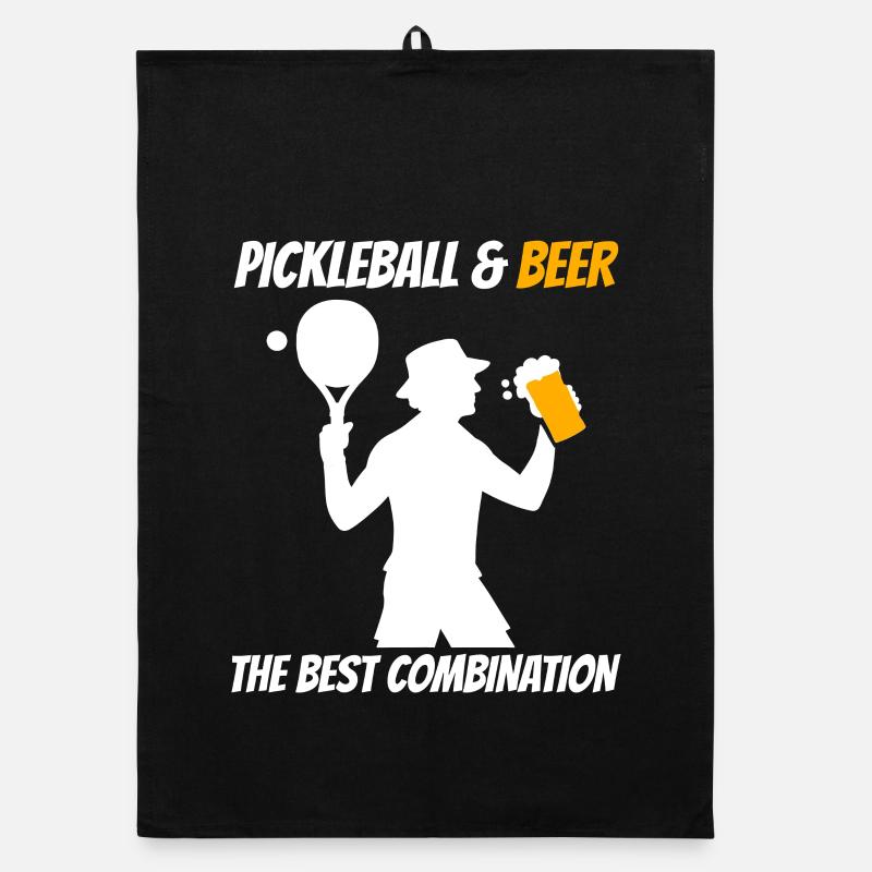 Pickleball & Beer The Best Combination Organic dish towel