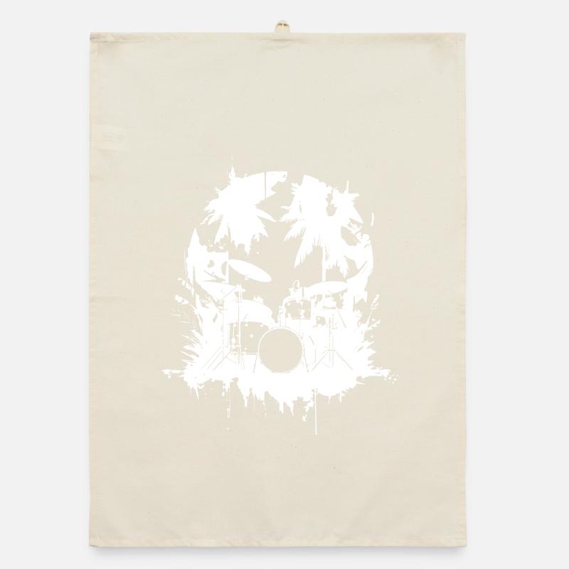 Drums Graphics Organic dish towel