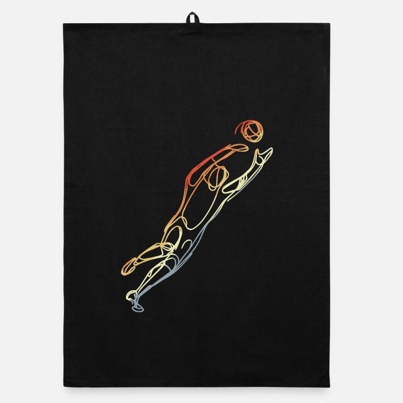 Goalkeeper Sketch Organic dish towel