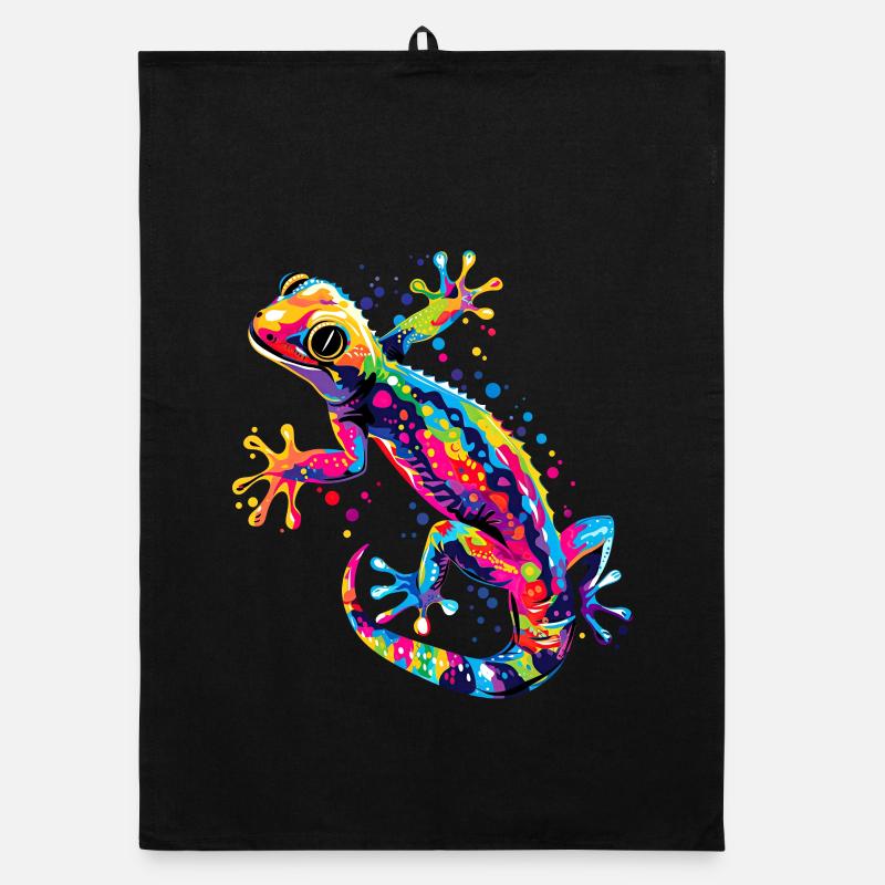 Gecko Eidechse Reptil Geckos Echse Leguan Gekko Organic Geschirrtuch