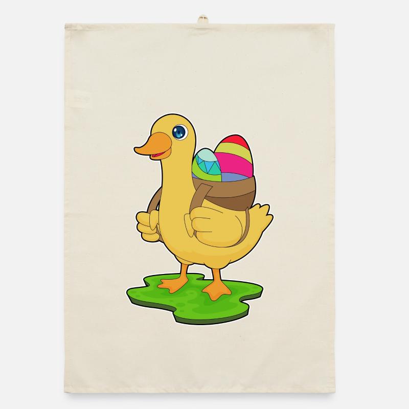Duck Easter Easter Eggs Organic dish towel