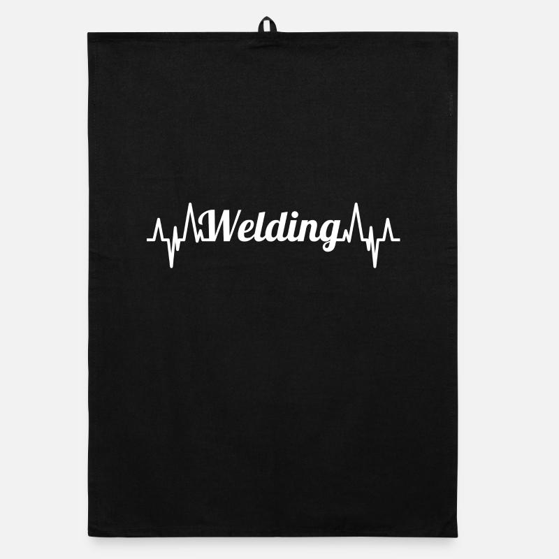 Welder Heartbeat Organic dish towel