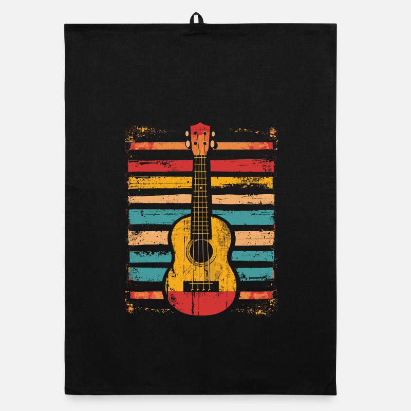 Ukulele Graphics Organic dish towel