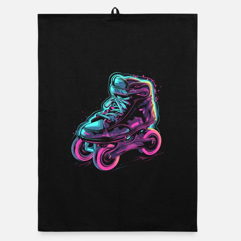 Rollschuhe Steampunk Organic Geschirrtuch