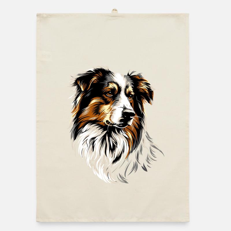 Australian Shepherd Dog Lover Cute Aussie Organic dish towel