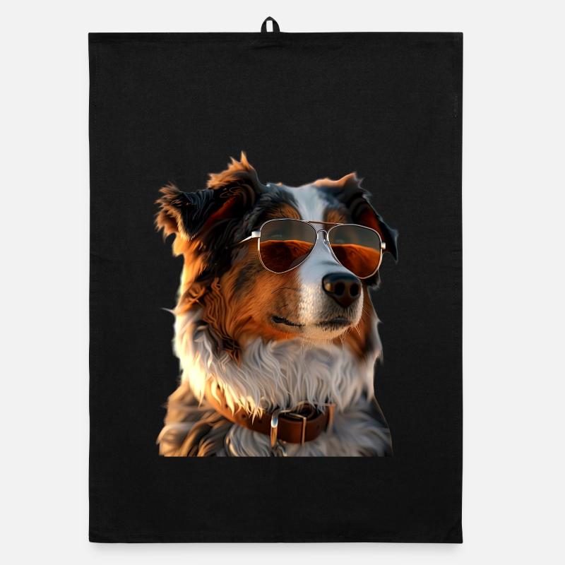 Australian Shepherd Dog Lover Cute Aussie Organic dish towel