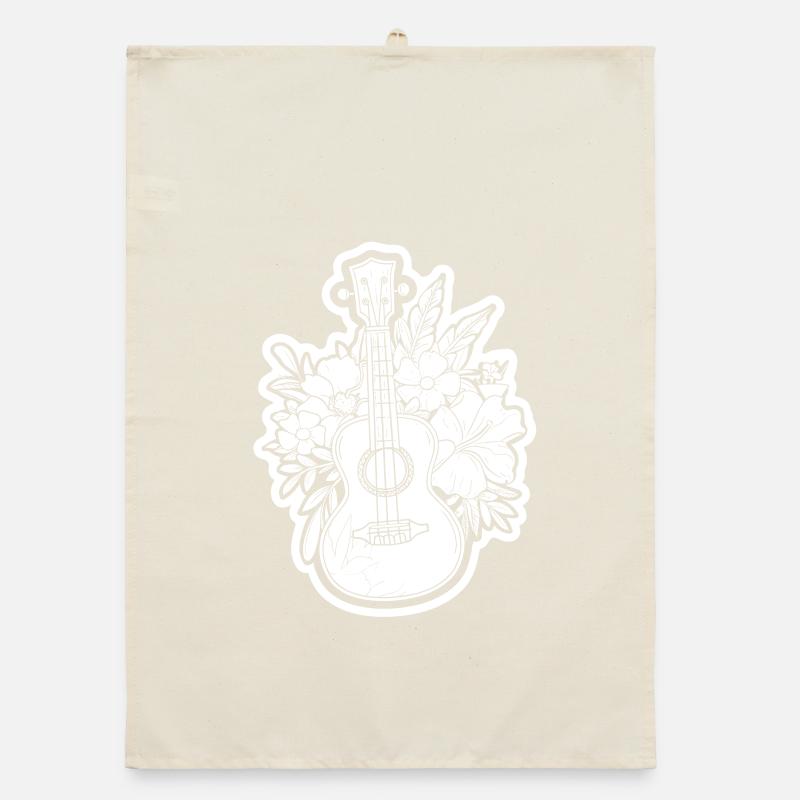Ukulele Comic Look Organic dish towel