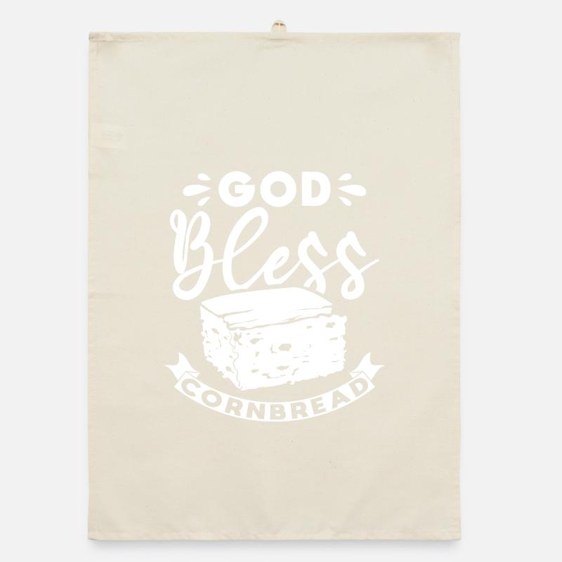 God bless the cornbread Organic dish towel