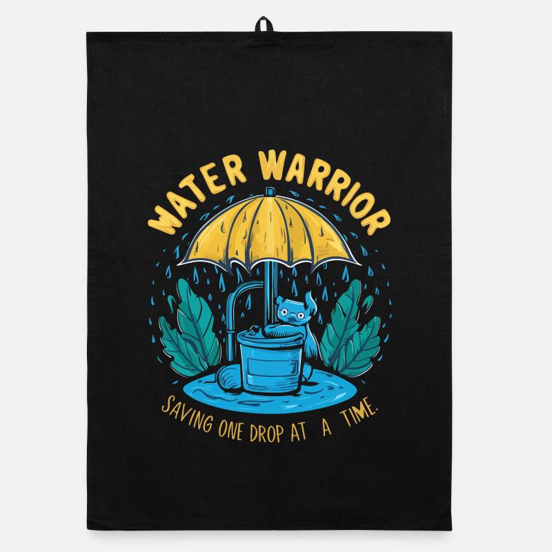 Water Warrior Drop Hero Organic dish towel