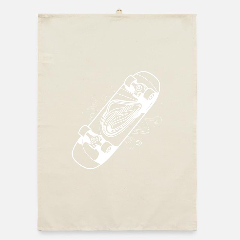Skateboard Drawing Organic dish towel